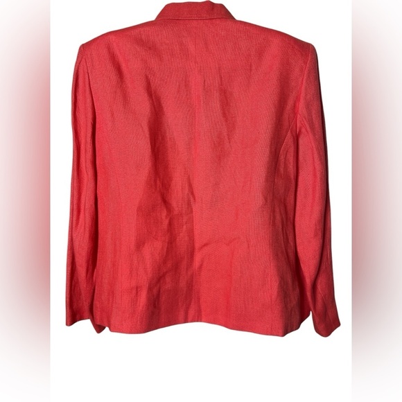 NWT Talbots Linen Blazer Womens Size
12P Petite Coral Business Layer Breathable - Picture 3 of 11